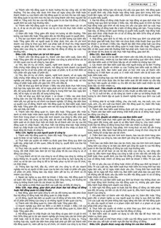 HUỲNH BÁ HỌC           18

   a) Thành viên Hội đồng quản trị được hưởng thù lao công việc và tiền        hợp đồng hoặc thông báo nội dung chủ yếu của giao dịch. Hội đồng quản
thưởng. Thù lao công việc được tính theo số ngày công cần thiết hoàn           trị quyết định việc chấp thuận hợp đồng hoặc giao dịch trong thời hạn
thành nhiệm vụ của thành viên Hội đồng quản trị và mức thù lao mỗi ngày.       mười lăm ngày, kể từ ngày niêm yết; thành viên có lợi ích liên quan không
Hội đồng quản trị dự tính mức thù lao cho từng thành viên theo nguyên tắc      có quyền biểu quyết.
nhất trí. Tổng mức thù lao của Hội đồng quản trị do Đại hội đồng cổ đông          3. Đại hội đồng cổ đông chấp thuận các hợp đồng và giao dịch khác trừ
quyết định tại cuộc họp thường niên;                                           trường hợp quy định tại khoản 2 Điều này. Hội đồng quản trị trình dự thảo
   b) Thành viên Hội đồng quản trị có quyền được thanh toán các chi phí        hợp đồng hoặc giải trình về nội dung chủ yếu của giao dịch tại cuộc họp
ăn, ở, đi lại và chi phí hợp lý khác mà họ chi trả khi thực hiện nhiệm vụ      Đại hội đồng cổ đông hoặc lấy ý kiến cổ đông bằng văn bản. Trong trường
được giao;                                                                     hợp này, cổ đông có liên quan không có quyền biểu quyết; hợp đồng hoặc
   c) Giám đốc hoặc Tổng giám đốc được trả lương và tiền thưởng. Tiền          giao dịch được chấp thuận khi có số cổ đông đại diện 65% tổng số phiếu
lương của Giám đốc hoặc Tổng giám đốc do Hội đồng quản trị quyết định.         biểu quyết còn lại đồng ý.
   3. Thù lao của thành viên Hội đồng quản trị và tiền lương của Giám đốc         4. Hợp đồng, giao dịch bị vô hiệu và xử lý theo quy định của pháp luật
hoặc Tổng giám đốc và người quản lý khác được tính vào chi phí kinh            khi được giao kết hoặc thực hiện mà chưa được chấp thuận theo quy định
doanh của công ty theo quy định của pháp luật về thuế thu nhập doanh           tại khoản 2 và khoản 3 Điều này. Người đại diện theo pháp luật của công
nghiệp và phải được thể hiện thành mục riêng trong báo cáo tài chính           ty, cổ đông, thành viên Hội đồng quản trị hoặc Giám đốc hoặc Tổng giám
hàng năm của công ty, phải báo cáo Đại hội đồng cổ đông tại cuộc họp           đốc có liên quan phải bồi thường thiệt hại phát sinh, hoàn trả cho công ty
thường niên.                                                                   các khoản lợi thu được từ việc thực hiện hợp đồng, giao dịch đó.
   Điều 118. Công khai các lợi ích liên quan                                      Điều 121. Ban kiểm soát
   1. Thành viên Hội đồng quản trị, thành viên Ban kiểm soát, Giám đốc            1. Ban kiểm soát có từ ba đến năm thành viên nếu Điều lệ công ty không
hoặc Tổng giám đốc và người quản lý khác của công ty phải kê khai các lợi      có quy định khác; nhiệm kỳ của Ban kiểm soát không quá năm năm; thành
ích liên quan của họ với công ty, bao gồm:                                     viên Ban kiểm soát có thể được bầu lại với số nhiệm kỳ không hạn chế.
   a) Tên, địa chỉ trụ sở chính, ngành, nghề kinh doanh, số và ngày cấp           2. Các thành viên Ban kiểm soát bầu một người trong số họ làm Trưởng
Giấy chứng nhận đăng ký kinh doanh, nơi đăng ký kinh doanh của doanh           ban kiểm soát. Quyền và nhiệm vụ của Trưởng ban kiểm soát do Điều lệ
nghiệp mà họ có sở hữu phần vốn góp hoặc cổ phần; tỷ lệ và thời điểm sở        công ty quy định. Ban kiểm soát phải có hơn một nửa số thành viên
hữu phần vốn góp hoặc cổ phần đó;                                              thường trú ở Việt Nam và phải có ít nhất một thành viên là kế toán viên
   b) Tên, địa chỉ trụ sở chính, ngành, nghề kinh doanh, số và ngày cấp        hoặc kiểm toán viên.
Giấy chứng nhận đăng ký kinh doanh, nơi đăng ký kinh doanh của doanh              3. Trong trường hợp vào thời điểm kết thúc nhiệm kỳ mà Ban kiểm soát
nghiệp mà những người có liên quan của họ cùng sở hữu hoặc sở hữu              nhiệm kỳ mới chưa được bầu thì Ban kiểm soát đã hết nhiệm kỳ vẫn tiếp
riêng cổ phần hoặc phần vốn góp trên 35% vốn điều lệ.                          tục thực hiện quyền và nhiệm vụ cho đến khi Ban kiểm soát nhiệm kỳ mới
   2. Việc kê khai quy định tại khoản 1 Điều này phải được thực hiện trong     được bầu và nhận nhiệm vụ.
thời hạn bảy ngày làm việc, kể từ ngày phát sinh lợi ích liên quan; việc sửa      Điều 122. Tiêu chuẩn và điều kiện làm thành viên Ban kiểm soát
đổi, bổ sung phải được khai báo với công ty trong thời hạn bảy ngày làm           1. Thành viên Ban kiểm soát phải có tiêu chuẩn và điều kiện sau đây:
việc, kể từ ngày có sửa đổi, bổ sung tương ứng.                                   a) Từ 21 tuổi trở lên, có đủ năng lực hành vi dân sự và không thuộc đối
   3. Việc kê khai quy định tại khoản 1 và khoản 2 Điều này phải được          tượng bị cấm thành lập và quản lý doanh nghiệp theo quy định của Luật
thông báo cho Đại hội đồng cổ đông tại cuộc họp thường niên và được            này;
niêm yết, lưu giữ tại trụ sở chính của doanh nghiệp. Cổ đông, đại diện theo       b) Không phải là vợ hoặc chồng, cha, cha nuôi, mẹ, mẹ nuôi, con, con
uỷ quyền của cổ đông, thành viên Hội đồng quản trị, Ban kiểm soát, Giám        nuôi, anh, chị, em ruột của thành viên Hội đồng quản trị, Giám đốc hoặc
đốc hoặc Tổng giám đốc có quyền xem xét nội dung kê khai bất cứ lúc nào        Tổng giám đốc và người quản lý khác.
nếu xét thấy cần thiết.                                                           2. Thành viên Ban kiểm soát không được giữ các chức vụ quản lý công
   4. Thành viên Hội đồng quản trị, Giám đốc hoặc Tổng giám đốc nhân           ty. Thành viên Ban kiểm soát không nhất thiết phải là cổ đông hoặc người
danh cá nhân hoặc nhân danh người khác để thực hiện công việc dưới mọi         lao động của công ty.
hình thức trong phạm vi công việc kinh doanh của công ty đều phải giải            Điều 123. Quyền và nhiệm vụ của Ban kiểm soát
trình bản chất, nội dung của công việc đó trước Hội đồng quản trị, Ban            1. Ban kiểm soát thực hiện giám sát Hội đồng quản trị, Giám đốc hoặc
kiểm soát và chỉ được thực hiện khi được đa số thành viên còn lại của Hội      Tổng giám đốc trong việc quản lý và điều hành công ty; chịu trách nhiệm
đồng quản trị chấp thuận; nếu thực hiện mà không khai báo hoặc không           trước Đại hội đồng cổ đông trong thực hiện các nhiệm vụ được giao.
được sự chấp thuận của Hội đồng quản trị thì tất cả thu nhập có được từ           2. Kiểm tra tính hợp lý, hợp pháp, tính trung thực và mức độ cẩn trọng
hoạt động đó thuộc về công ty.                                                 trong quản lý, điều hành hoạt động kinh doanh, trong tổ chức công tác kế
   Điều 119. Nghĩa vụ của người quản lý công ty                                toán, thống kê và lập báo cáo tài chính.
   1. Thành viên Hội đồng quản trị, Giám đốc hoặc Tổng giám đốc và người          3. Thẩm định báo cáo tình hình kinh doanh, báo cáo tài chính hàng năm
quản lý khác có các nghĩa vụ sau đây:                                          và sáu tháng của công ty, báo cáo đánh giá công tác quản lý của Hội đồng
   a) Thực hiện các quyền và nhiệm vụ được giao theo đúng quy định của         quản trị.
Luật này, pháp luật có liên quan, Điều lệ công ty, quyết định của Đại hội         Trình báo cáo thẩm định báo cáo tài chính, báo cáo tình hình kinh doanh
đồng cổ đông;                                                                  hàng năm của công ty và báo cáo đánh giá công tác quản lý của Hội đồng
   b) Thực hiện các quyền và nhiệm vụ được giao một cách trung thực, cẩn       quản trị lên Đại hội đồng cổ đông tại cuộc họp thường niên.
trọng, tốt nhất nhằm bảo đảm lợi ích hợp pháp tối đa của công ty và cổ            4. Xem xét sổ kế toán và các tài liệu khác của công ty, các công việc
đông của công ty;                                                              quản lý, điều hành hoạt động của công ty bất cứ khi nào nếu xét thấy cần
   c) Trung thành với lợi ích của công ty và cổ đông của công ty; không sử     thiết hoặc theo quyết định của Đại hội đồng cổ đông hoặc theo yêu cầu
dụng thông tin, bí quyết, cơ hội kinh doanh của công ty, lạm dụng địa vị,      của cổ đông hoặc nhóm cổ đông quy định tại khoản 2 Điều 79 của Luật
chức vụ và tài sản của công ty để tư lợi hoặc phục vụ lợi ích của tổ chức,     này.
cá nhân khác;                                                                     5. Khi có yêu cầu của cổ đông hoặc nhóm cổ đông quy định tại khoản 2
   d) Thông báo kịp thời, đầy đủ, chính xác cho công ty về các doanh           Điều 79 của Luật này, Ban kiểm soát thực hiện kiểm tra trong thời hạn bảy
nghiệp mà họ và người có liên quan của họ làm chủ hoặc có phần vốn góp,        ngày làm việc, kể từ ngày nhận được yêu cầu. Trong thời hạn mười lăm
cổ phần chi phối; thông báo này được niêm yết tại trụ sở chính và chi          ngày, kể từ ngày kết thúc kiểm tra, Ban kiểm soát phải báo cáo giải trình
nhánh của công ty.                                                             về những vấn đề được yêu cầu kiểm tra đến Hội đồng quản trị và cổ đông
   2. Ngoài các nghĩa vụ quy định tại khoản 1 Điều này, Hội đồng quản trị      hoặc nhóm cổ đông có yêu cầu.
và Giám đốc hoặc Tổng giám đốc không được tăng lương, trả thưởng khi              Việc kiểm tra của Ban kiểm soát quy định tại khoản này không được cản
công ty không thanh toán đủ các khoản nợ đến hạn.                              trở hoạt động bình thường của Hội đồng quản trị, không gây gián đoạn
   3. Các nghĩa vụ khác theo quy định của Luật này và Điều lệ công ty.         điều hành hoạt động kinh doanh của công ty.
   Điều 120. Hợp đồng, giao dịch phải được Đại hội đồng cổ đông                   6. Kiến nghị Hội đồng quản trị hoặc Đại hội đồng cổ đông các biện pháp
hoặc Hội đồng quản trị chấp thuận                                              sửa đổi, bổ sung, cải tiến cơ cấu tổ chức quản lý, điều hành hoạt động kinh
  1. Hợp đồng, giao dịch giữa công ty với các đối tượng sau đây phải được      doanh của công ty.
Đại hội đồng cổ đông hoặc Hội đồng quản trị chấp thuận:                           7. Khi phát hiện có thành viên Hội đồng quản trị, Giám đốc hoặc Tổng
  a) Cổ đông, người đại diện uỷ quyền của cổ đông sở hữu trên 35% tổng         giám đốc vi phạm nghĩa vụ của người quản lý công ty quy định tại Điều
số cổ phần phổ thông của công ty và những người có liên quan của họ;           119 của Luật này thì phải thông báo ngay bằng văn bản với Hội đồng quản
  b) Thành viên Hội đồng quản trị, Giám đốc hoặc Tổng giám đốc;                trị, yêu cầu người có hành vi vi phạm chấm dứt hành vi vi phạm và có giải
  c) Doanh nghiệp quy định tại điểm a và điểm b khoản 1 Điều 118 của           pháp khắc phục hậu quả.
Luật này và người có liên quan của thành viên Hội đồng quản trị, Giám đốc         8. Thực hiện các quyền và nhiệm vụ khác theo quy định của Luật này,
hoặc Tổng giám đốc.                                                            Điều lệ công ty và quyết định của Đại hội đồng cổ đông.
  2. Hội đồng quản trị chấp thuận các hợp đồng và giao dịch có giá trị nhỏ        9. Ban kiểm soát có quyền sử dụng tư vấn độc lập để thực hiện các
hơn 50% tổng giá trị tài sản doanh nghiệp ghi trong báo cáo tài chính gần      nhiệm vụ được giao.
nhất hoặc một tỷ lệ khác nhỏ hơn quy định tại Điều lệ công ty. Trong              Ban kiểm soát có thể tham khảo ý kiến của Hội đồng quản trị trước khi
trường hợp này, người đại diện theo pháp luật phải gửi đến các thành viên      trình báo cáo, kết luận và kiến nghị lên Đại hội đồng cổ đông.
Hội đồng quản trị; niêm yết tại trụ sở chính, chi nhánh của công ty dự thảo       Điều 124. Quyền được cung cấp thông tin của Ban kiểm soát
 