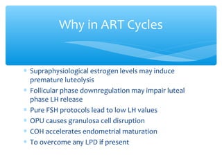 Luteal phase support in ART - ppt video online download