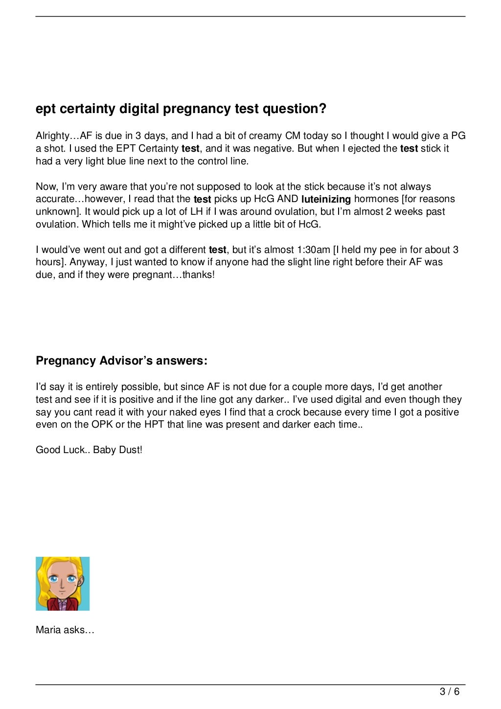 Luteinizing Hormone Test