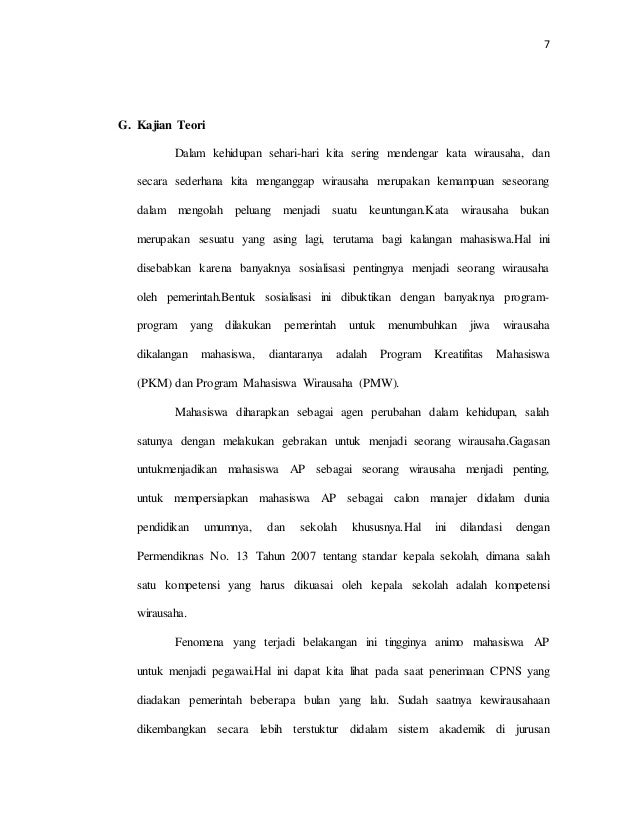 Proposal Penelitian : Motivasi Wirausaha Mahasiswa 