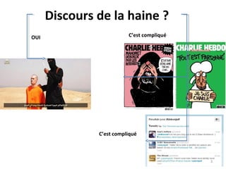 Discours de la haine ?
OUI C’est compliqué
C’est compliqué
3
 