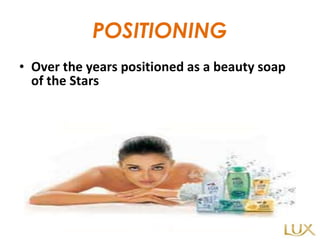 POSITIONING Over the years positioned as a beauty soap of the Stars 