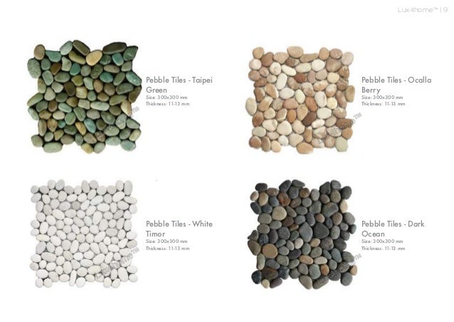 lux4home pebble stone collection pebble size