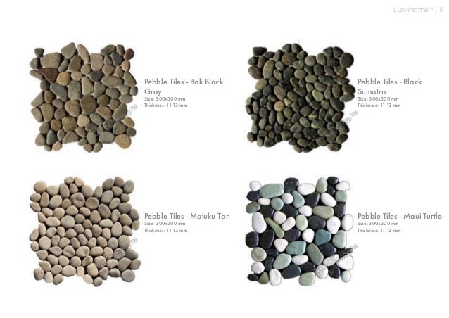 lux4home pebble stone collection pebble size