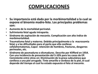 Bebé prematuroEs un bebé que nace antes de la trigésima séptima semana de gestacion.Si una mujer entra en trabajo de parto antes de las 37 semanas, se denomina contracciones prematuras y, con frecuencia, su causa se desconoce. Los embarazos múltiples (gemelos, trillizos, etc.) conforman alrededor del 15% de todos los nacimientos prematuros.