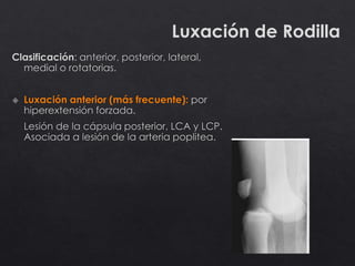 Luxación de Rodilla
 