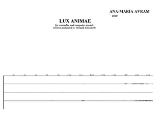 "Lux Animae" for ensemble and computer sounds