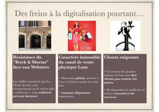 Key learning on Mature Markets 
Profil de l’acheteur Luxe : des clients digitalisés ! 
 