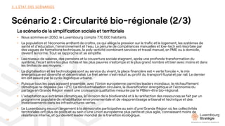 Scénario 2 : Circularité bio-régionale (2/3)
Le scénario de la simplification sociale et territoriale
• Nous sommes en 205...