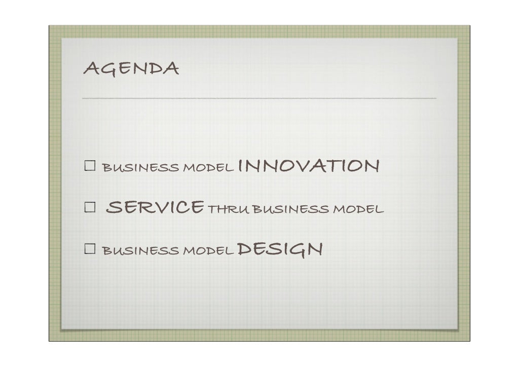 Service Design For Business Innovation