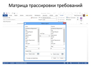 Матрица трассировки требований
 