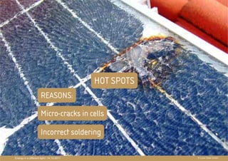 HOT SPOTS
                                              PRÄ
                                              PRÄSENTATIONSTITEL
                      REASONS:                THEMA
                      Micro-cracks in cells

                      Incorrect soldering

Energy in a different light I 14.10.2011                    © Luxor Solar GmbH
 