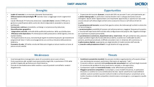 luxottica swot Essilor international brand is studied in terms of its swot analysis, competitors segmentation, targeting and positioning (stp) have also. luxottica swot Essilor international brand is studied in terms of its swot analysis, competitors segmentation, targeting and positioning (stp) have also.