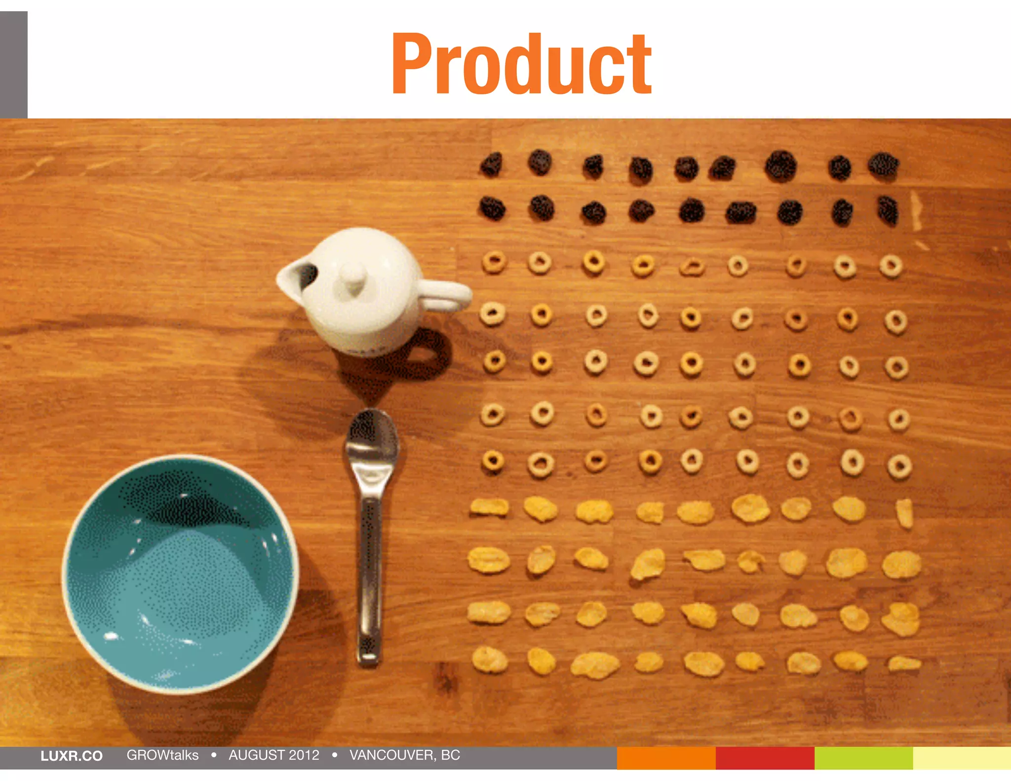 Product




LUXR.CO   GROWtalks • AUGUST 2012 • VANCOUVER, BC
 