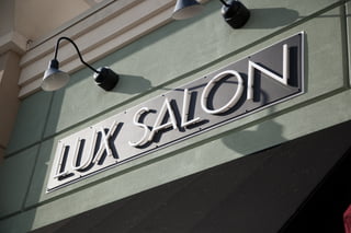 Lux salon exterior sign