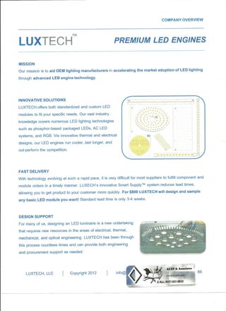 LUXTECH LED Light Engines Profile