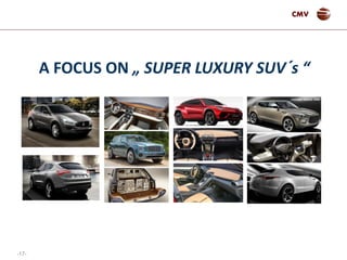 -17-
CMV
A FOCUS ON „ SUPER LUXURY SUV´s “
 