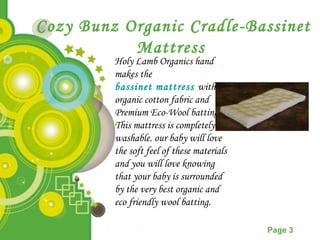 Organic Baby Mattress : Holy Lamb Organics Baby Cradle Mattress :: Baby Eco  Trends