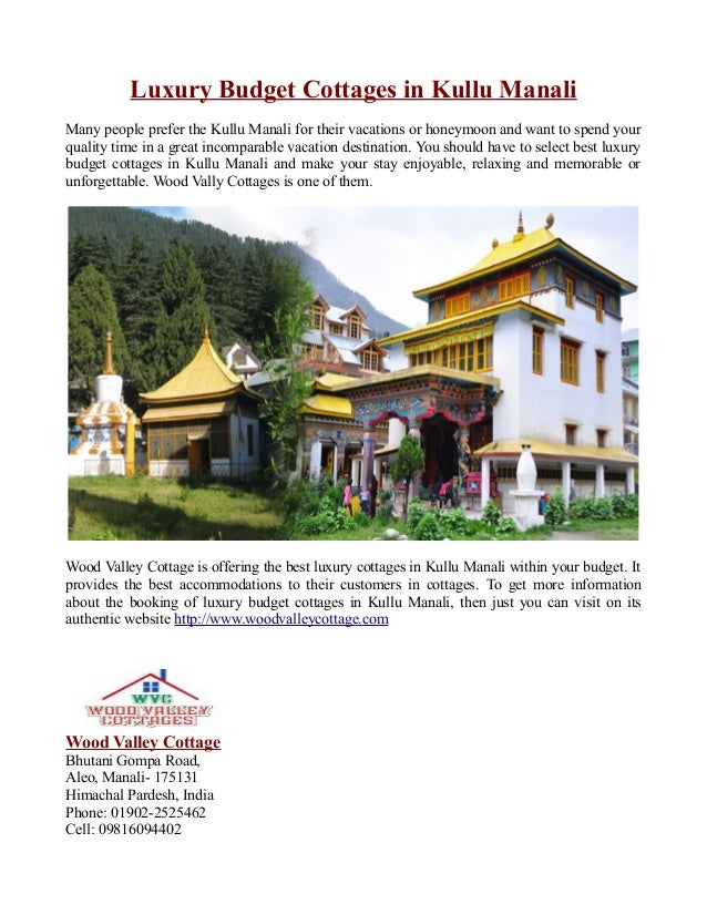 Luxury Budget Cottages in Kullu Manali
