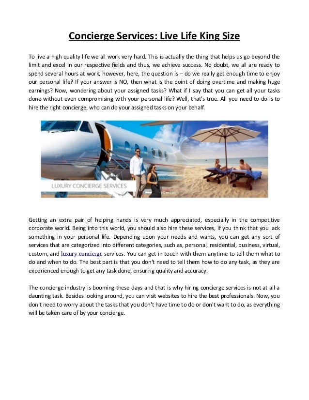 Luxury Concierge Live Life King Size