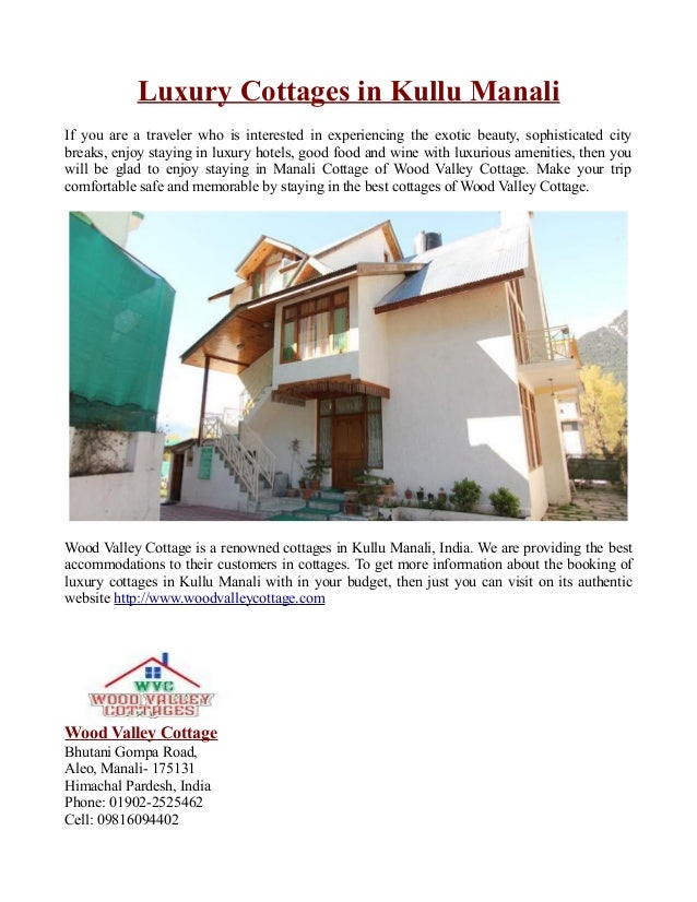 Luxury Cottages in Kullu Manali