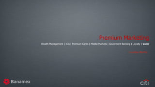 [object Object],Premium Marketing Wealth Management | ICG | Premium Cards | Middle   Markets | Goverment Banking |   Loyalty |  Valor 
