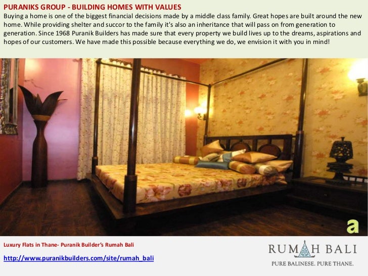 Luxury flats in thane puranik builder's rumah bali