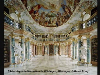 Bibliothèque du Monastère de Wiblingen, Allemagne. ©Ahmet Ertug    