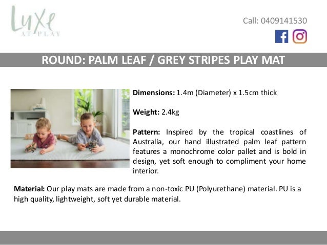 wipeable baby play mat