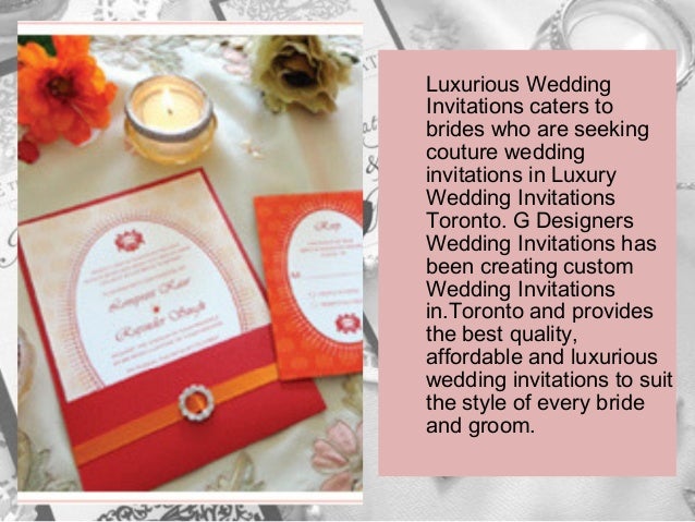 Luxury Wedding Invitations In Toronto
