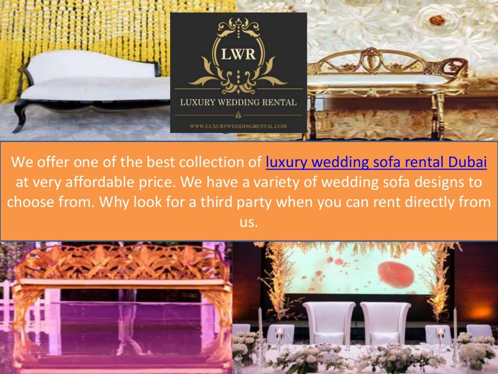 Luxury Wedding Sofa Rental Dubai