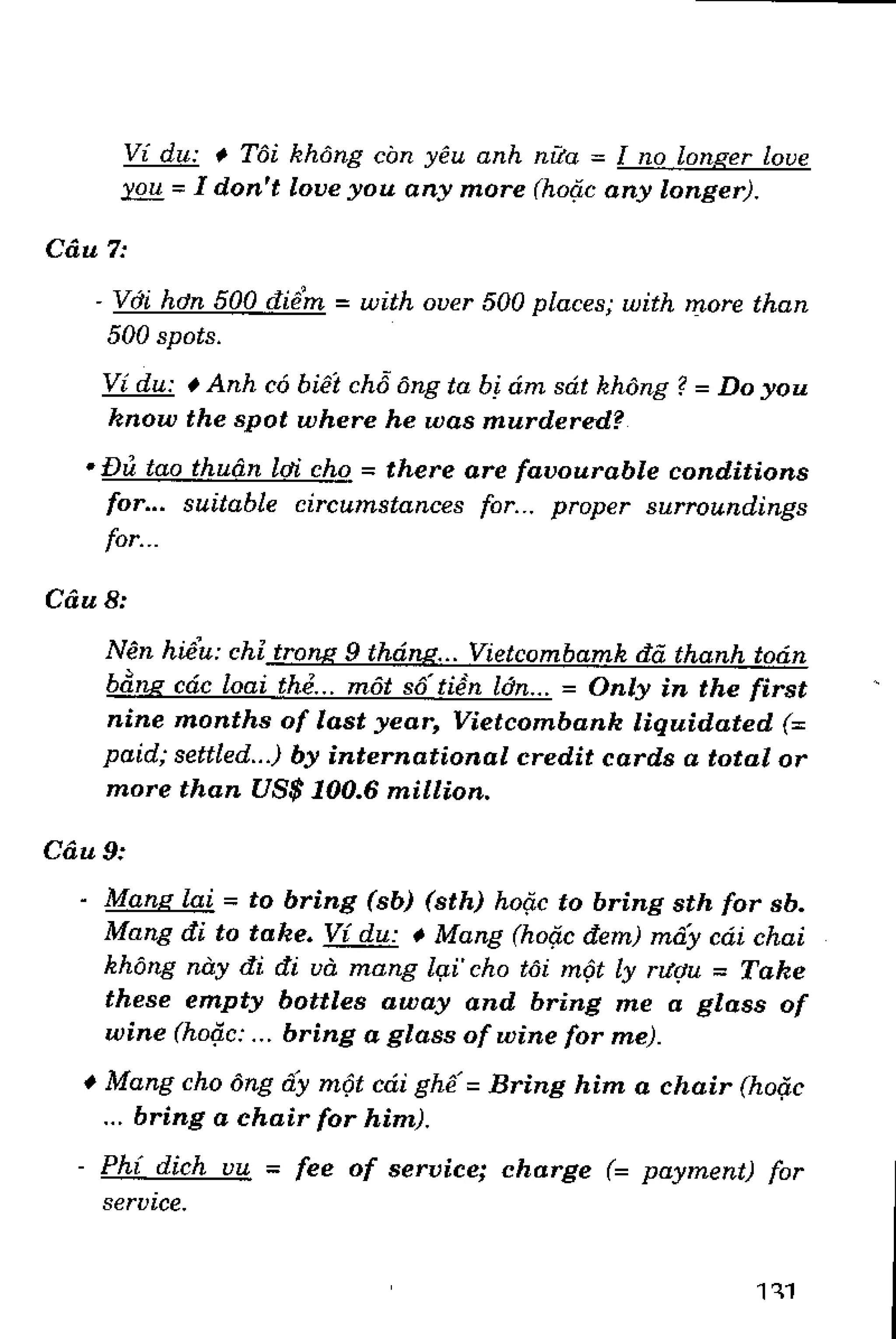 Luyện dịch Việt Anh