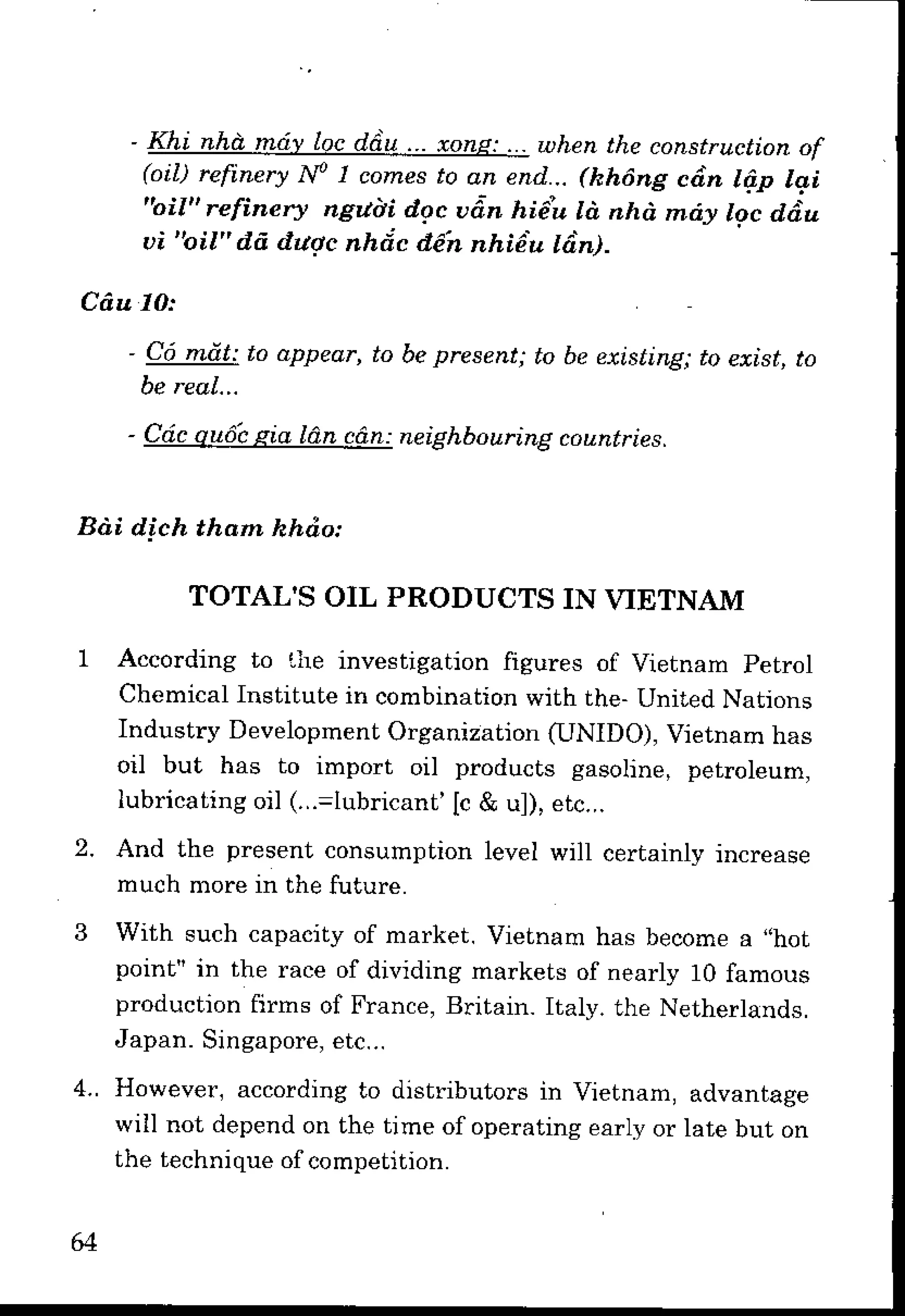 Luyện dịch Việt Anh