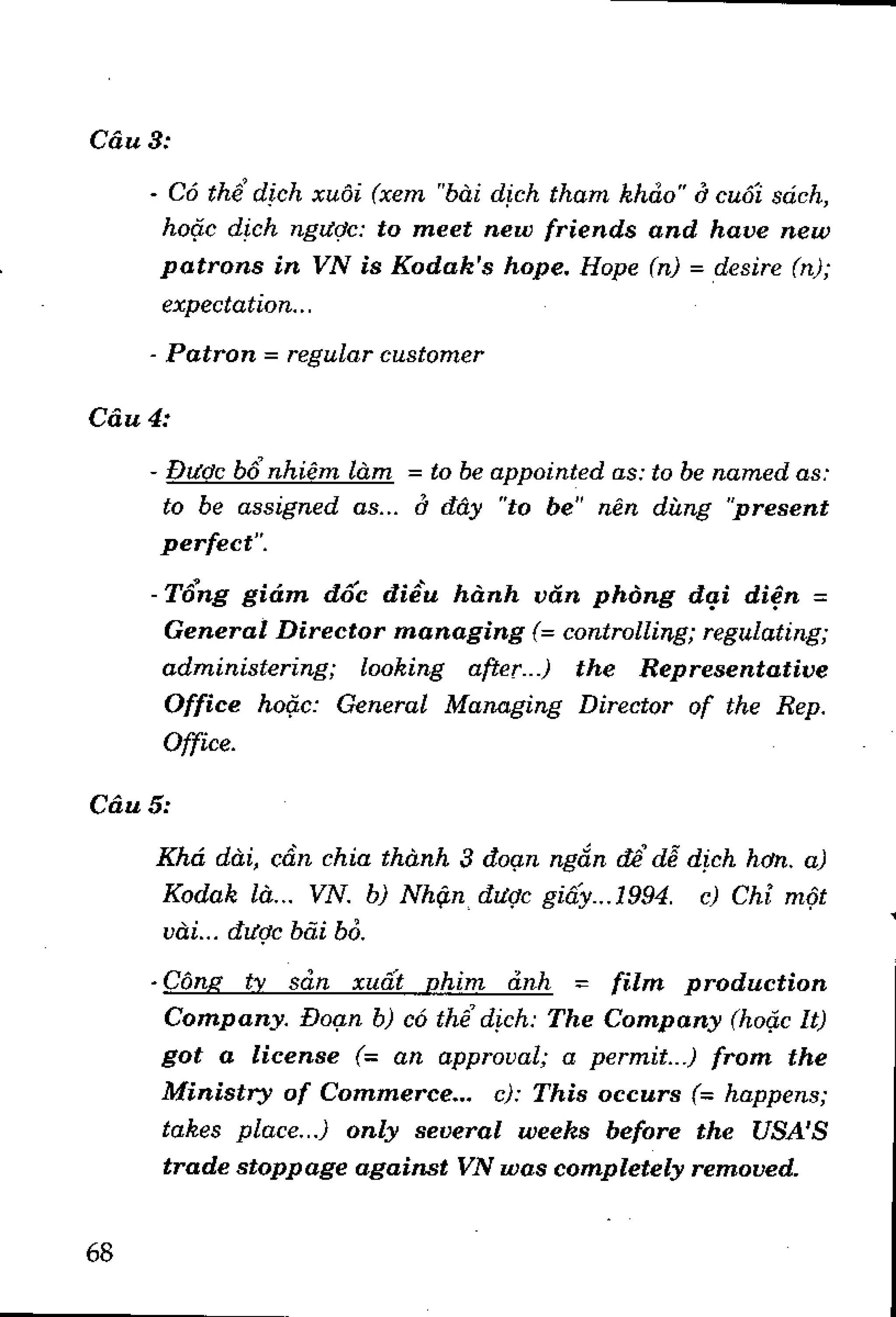 Luyện dịch Việt Anh