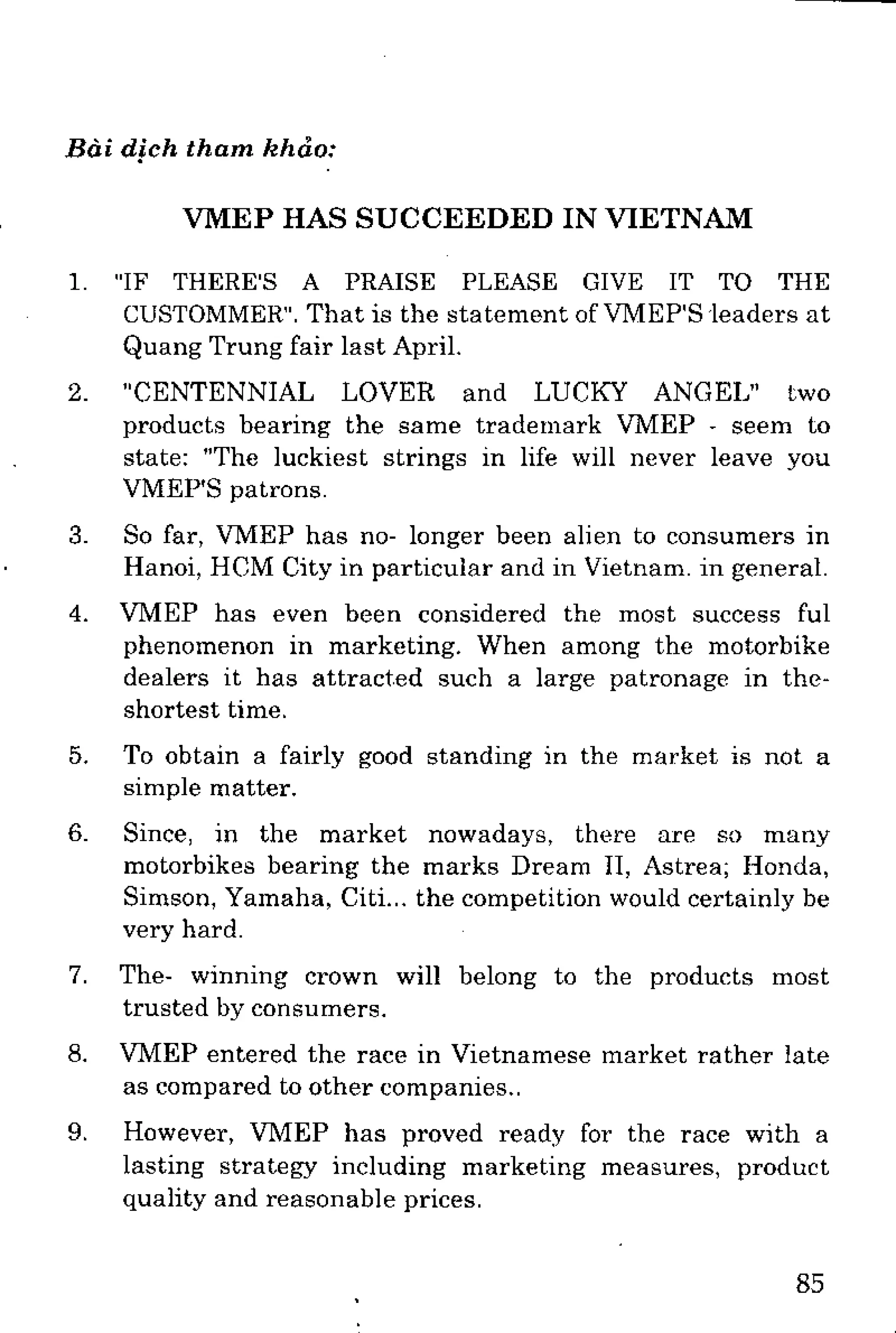 Luyện dịch Việt Anh