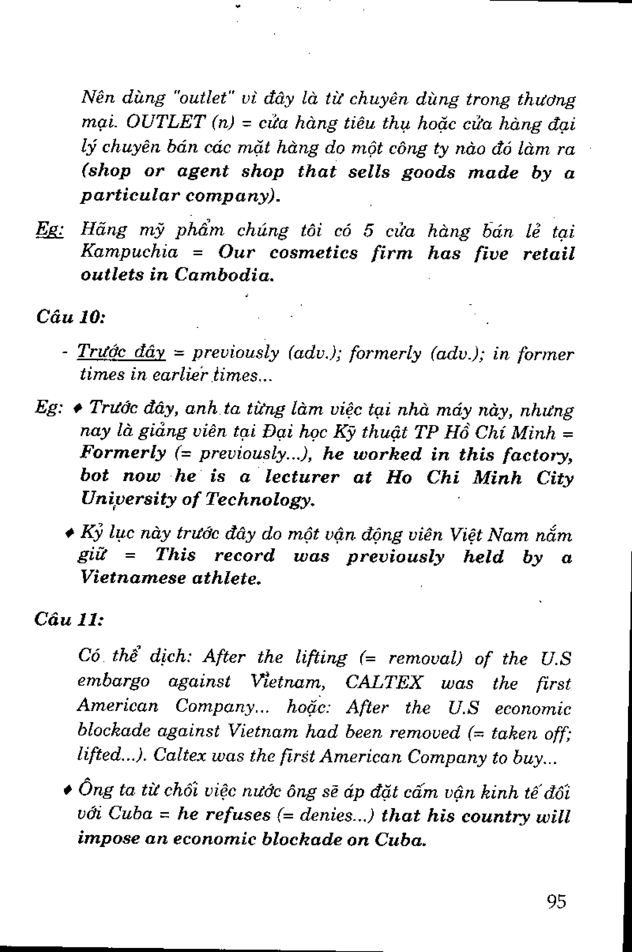 Luyện dịch Việt Anh