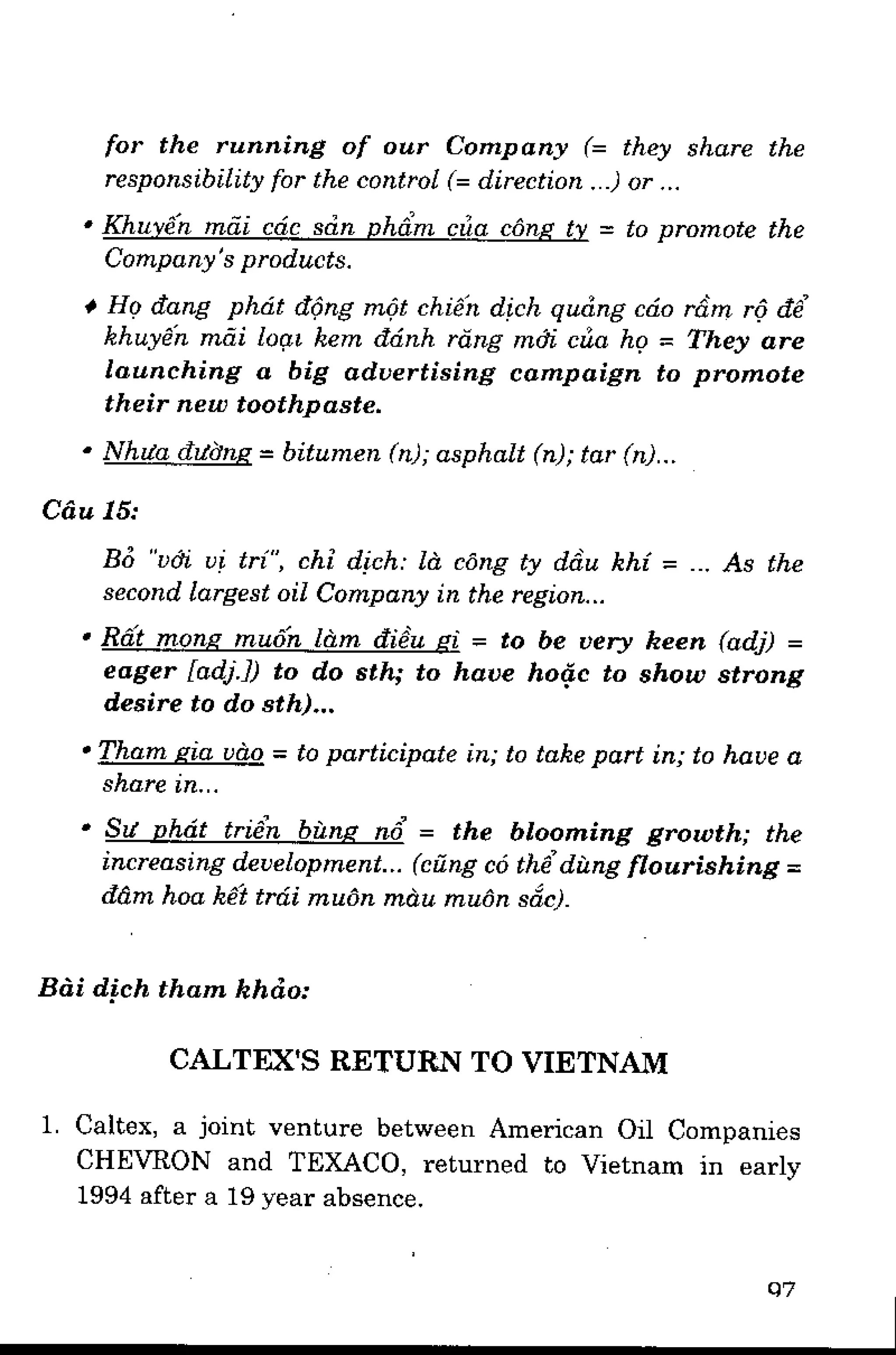 Luyện dịch Việt Anh