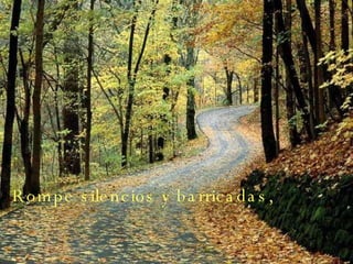 Rompe silencios y barricadas,