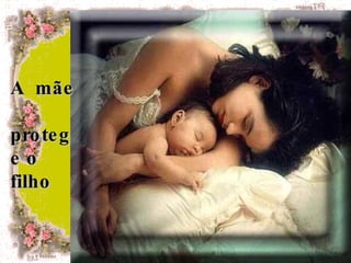 A  mãe  protege o filho    