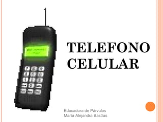 TELEFONO
CELULAR
Educadora de Párvulos
María Alejandra Bastías