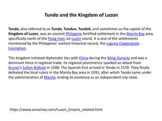 Luzon Empire Philippines Pptx