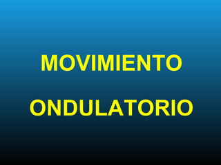 MOVIMIENTO
ONDULATORIO
 