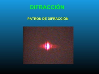 DIFRACCIÓN
PATRON DE DIFRACCIÓN
 