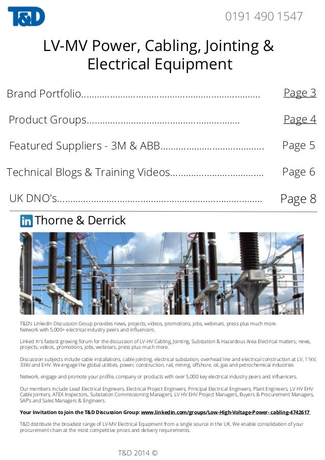T&D LVMV Electrical Equipment Power Cabling Jointing Overview