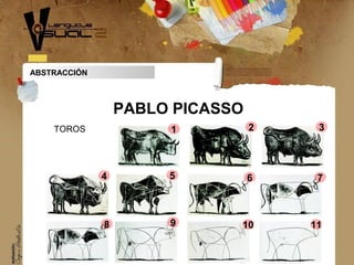 ABSTRACCIÓN
1 2 3
4 5 6 7
8 9 10 11
PABLO PICASSO
TOROS
 