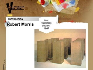 ABSTRACCIÓN
Robert Morris
Obra:
“fiberglass
sleeves”
1967
 