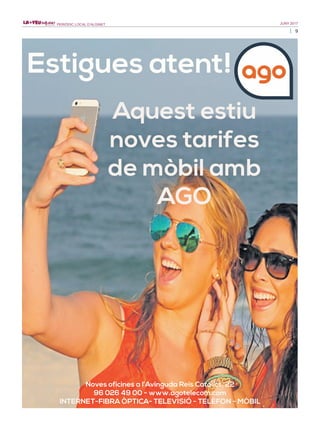 9
JUNY 2017PERIÒDIC LOCAL D’ALGINET
 