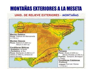 MONTAÑAS EXTERIORES A LA MESETA

 