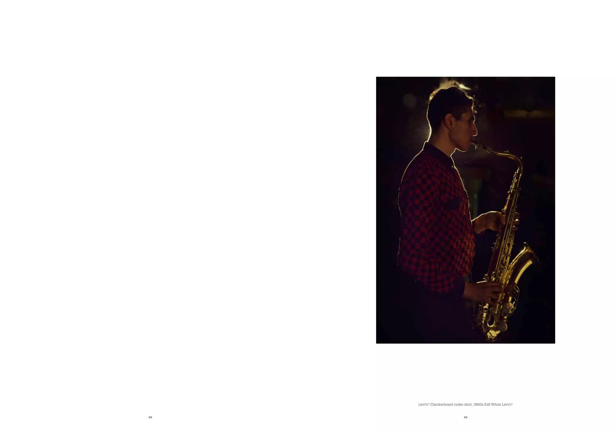 58 59
Levi’s® Checkerboard rodeo shirt, 1960s 518 White Levi’s®
 