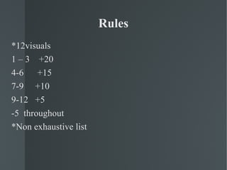 LONG VISUAL DOT SLASH QUIZ | PPT